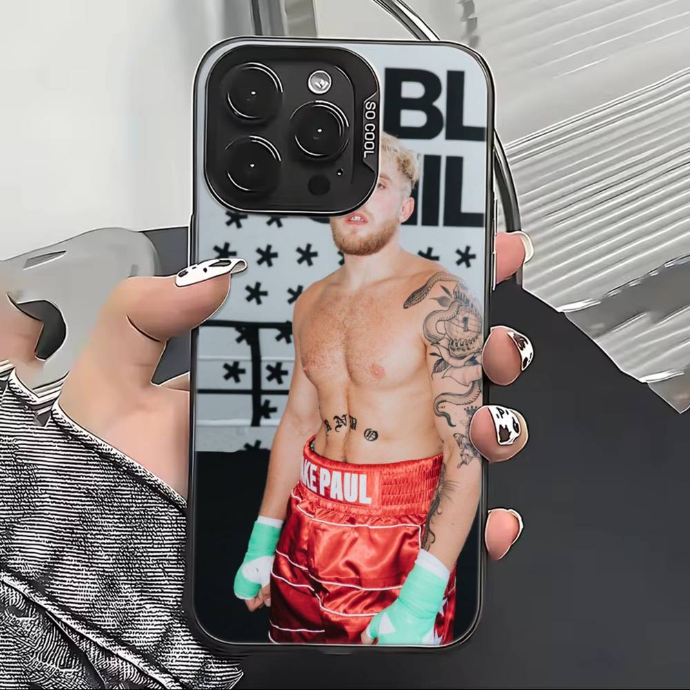 Boxing Star J-Jake Paul Phone Case For iPhone 17,16,15,14,13,12,11 Plus,Pro Max,XS,Colorful Silver Black Cover
