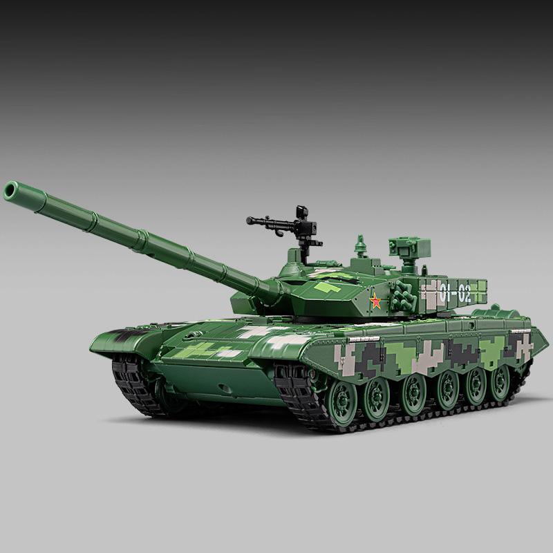 

1:Масштаб 40 Модель танка T99 Игрушечная машинка Регулируемая башня с пушкой Музыка Свет Металлический корпус Связь колес Коллекция военных моделей Подарки зелёный