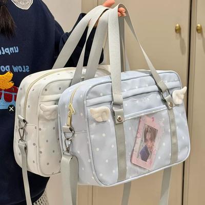 Anime Convention Polka Dot Ita Shoulder Bag 2D Crossbody Bag Cute Girl Transparent Bag Otaku DIY Comic Display Messenger Bag