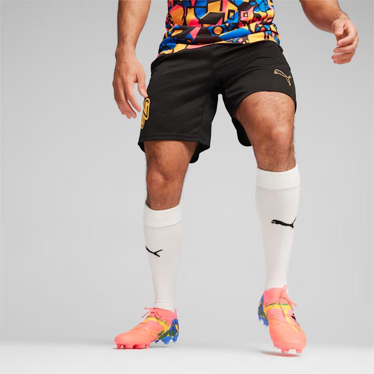 Puma X Neymar Jr X Copa América SS24 Color Block Design Comfortable Breathable Mid Rise Casual Shorts Men Shorts Black 659217-01