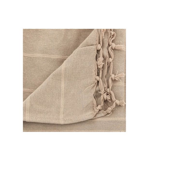 Plaid jeté de lit ou fauteuil raye en coton