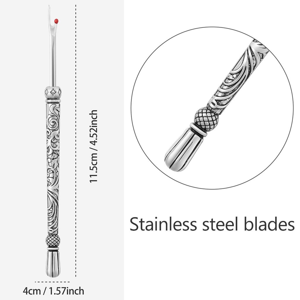 Round Stainless Steel Handle Thread Cutter Seam Ripper Stitch Unpicker Sewing Tool DIY Cross Stitch Sewing Thread Remover