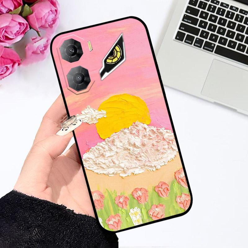ZTE Nubia Neo 3 5G Kılıfı Z2464N Darbeye Dayanıklı Yumuşak TPU Silikon Kamera Koruma Kılıfı Nubia Neo3 Telefon Kılıfı İçin Fundas Coque