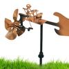 Metal Drummer Windmill Statue Metal Wind Spinner Decorative Wind Power Rock Art Statue For Garden Yard Patio Lawn Porch Backyard