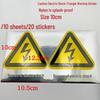 PVC Outdoor Triangular Warning Sticker: Caution! Risk of Electric Shock