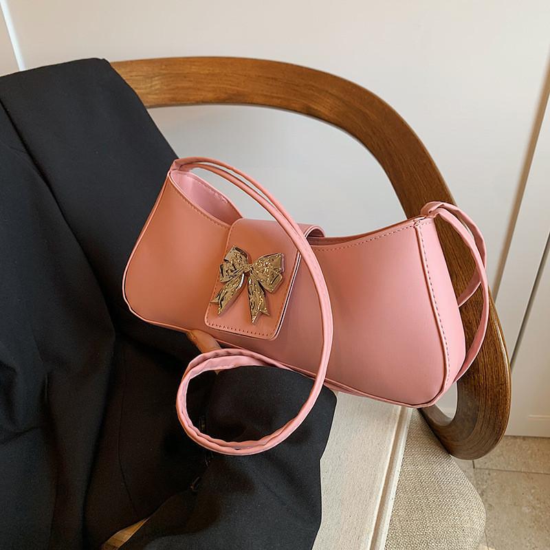 Chic French Bow Design Fashionable Summer Shoulder Bag Trendy Crossbody Purse
