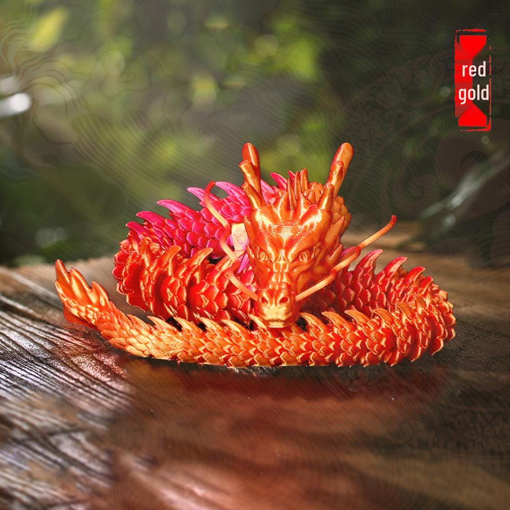 Articulated 3D Printed Chinese Dragon Children's Gift Ornament