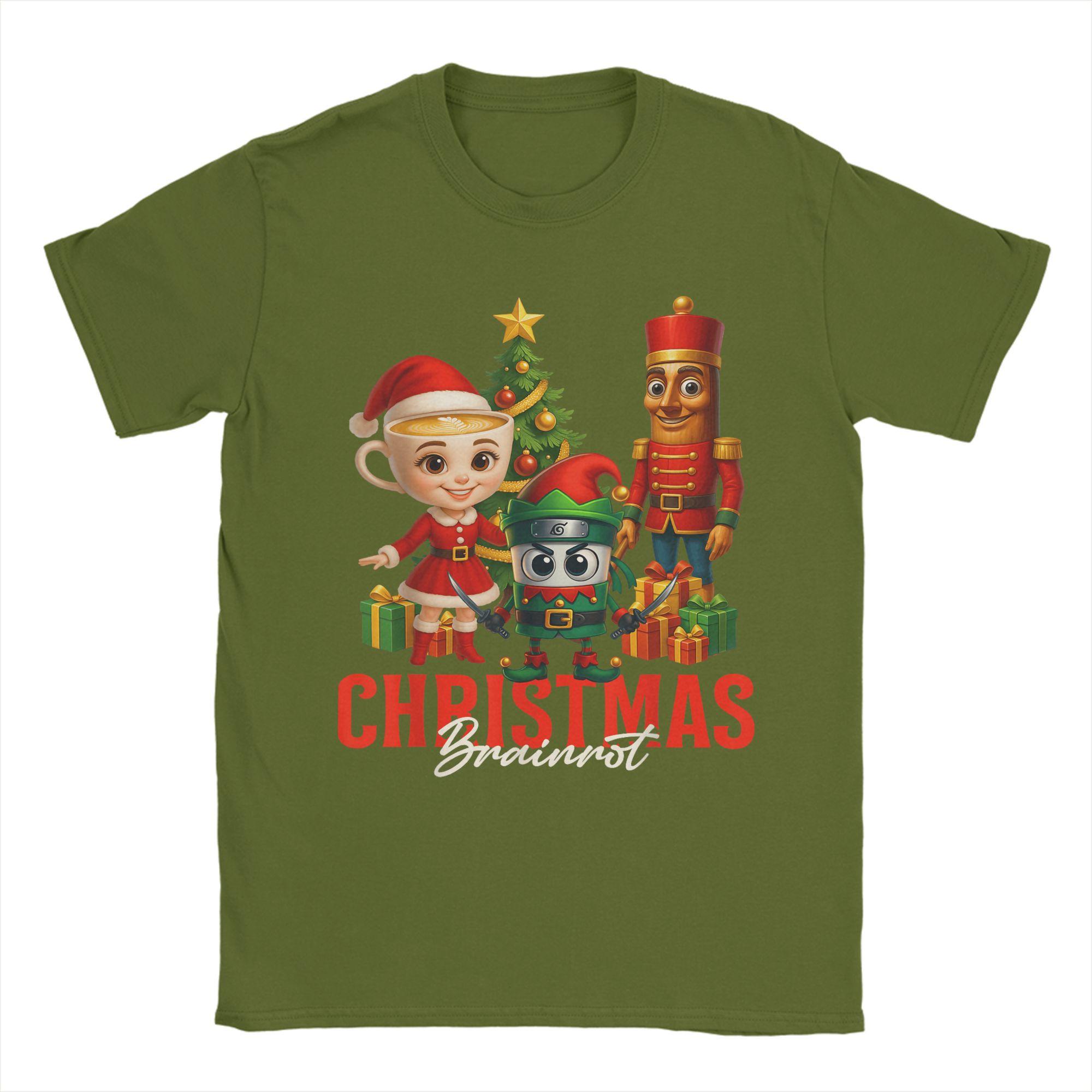 

Tung Sahur Assassino Cappuccino Christmas Cappuccina Men s T Shirts Vintage Tees Short Sleeve Round Neck T-Shirts Big Size Tops 4XL