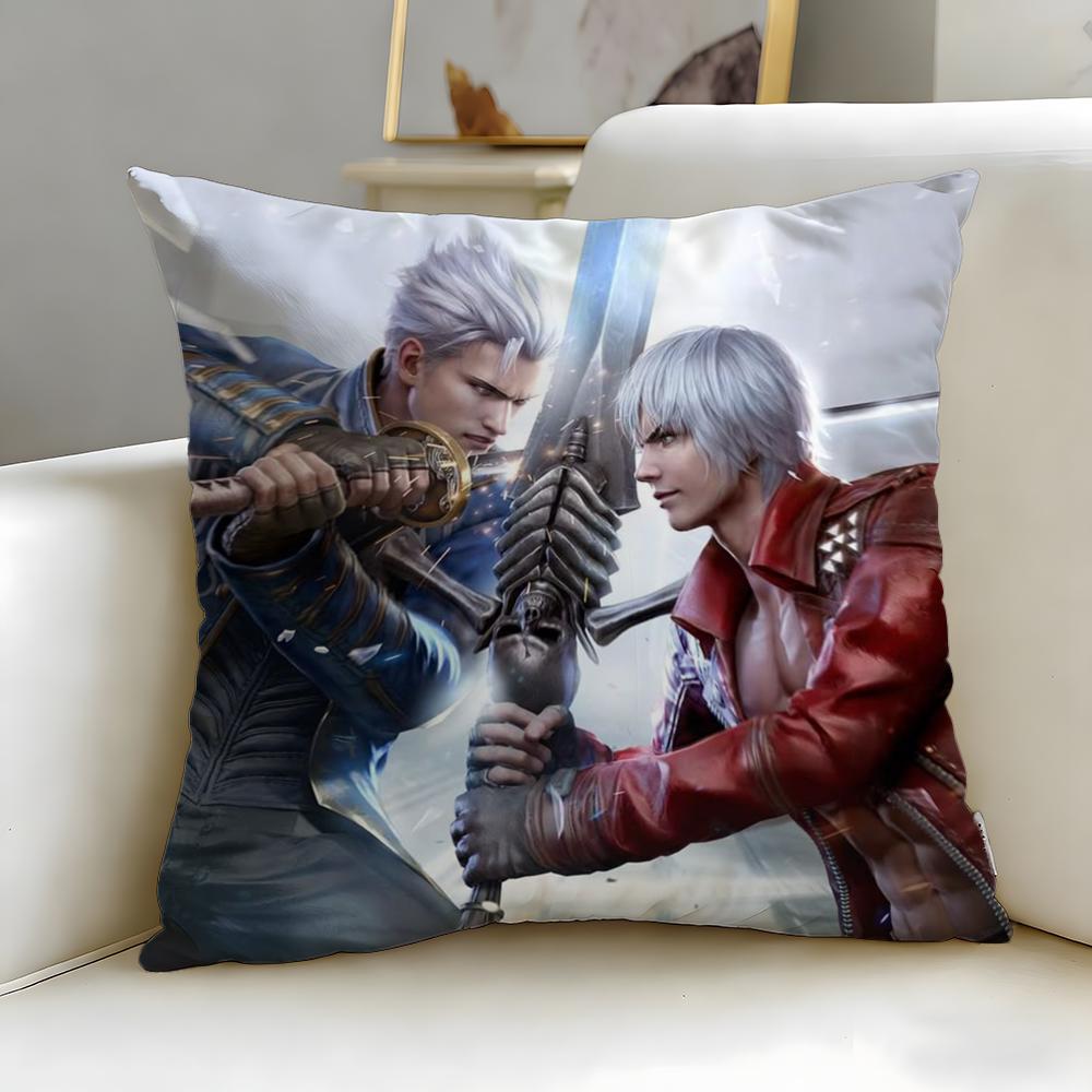Classic Game Devil May Cry Cushion Cover Soft & Easy-Wash Pillow Case – Versatile for Couch, Bed, Travel and Office