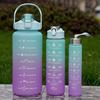 Water Bottle 2 Liters Drinking Bottle Outdoor Sports Bottle With Time Marker Drinkware Frosted Progressive Color Water Cup