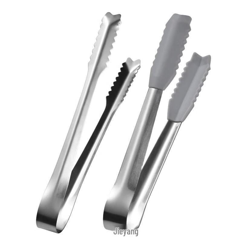 Uoto 8-inch 430 Stainless Steel Ice & Food Tongs (5-pack)