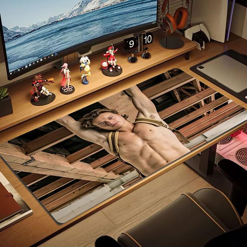 Rudy Pankow JJ Maybank Large Size Mouse Pad Large Gaming Table Cushion Non-slip Laptop Tablet Big Mousepad XXL Mat Mini PC Playmat With Lock edge