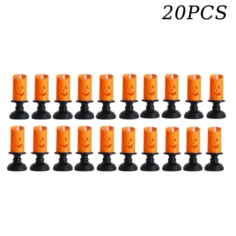 1-20PCS Halloween Pumpkin LED Lantern Flameless Candle Light Creative Night Lamp for Indoor Outdoor Decoration Festival Prop Use