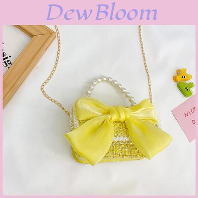 Stylish Cotton Girl Handbag With Artificial Pearl Embellishments For Daily Use