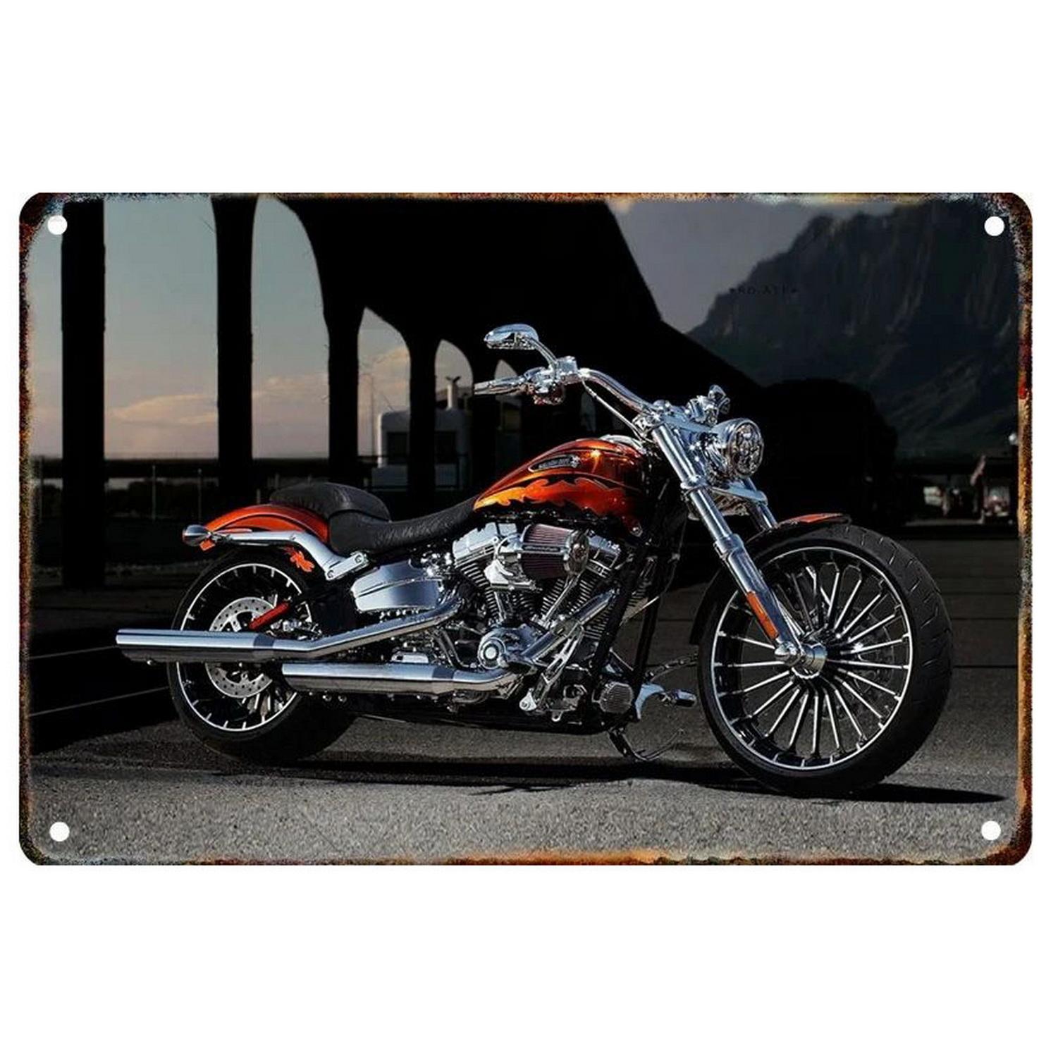 

Металлическая жестяная вывеска, классическая настенная декоративная табличка для мотоцикла, винтажный художественный постер, железная картина для пещеры для дома, кафе, сада, клуба, бара 20x30cm