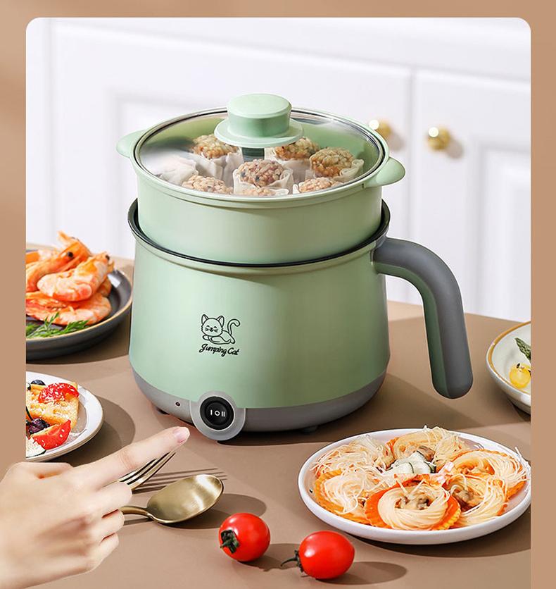 Multifunctional Electric Hot Pot, Mini Single Person Electric Pot, Household Dormitory, Student, Non Stick
