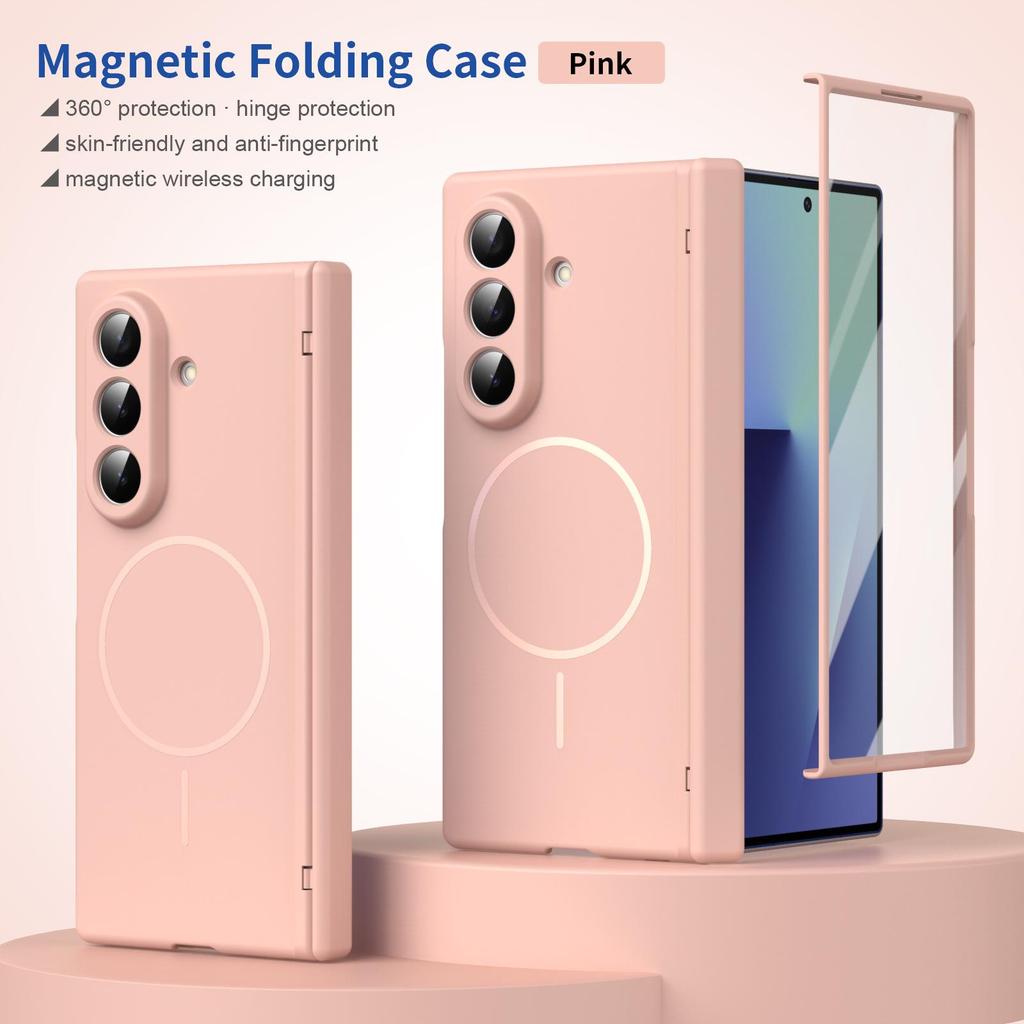 Samsung Z Fold Series Magnetic Wireless Charging Case with Full Coverage and Hinge Film. Compatible with Fold7/6/5/4/3.