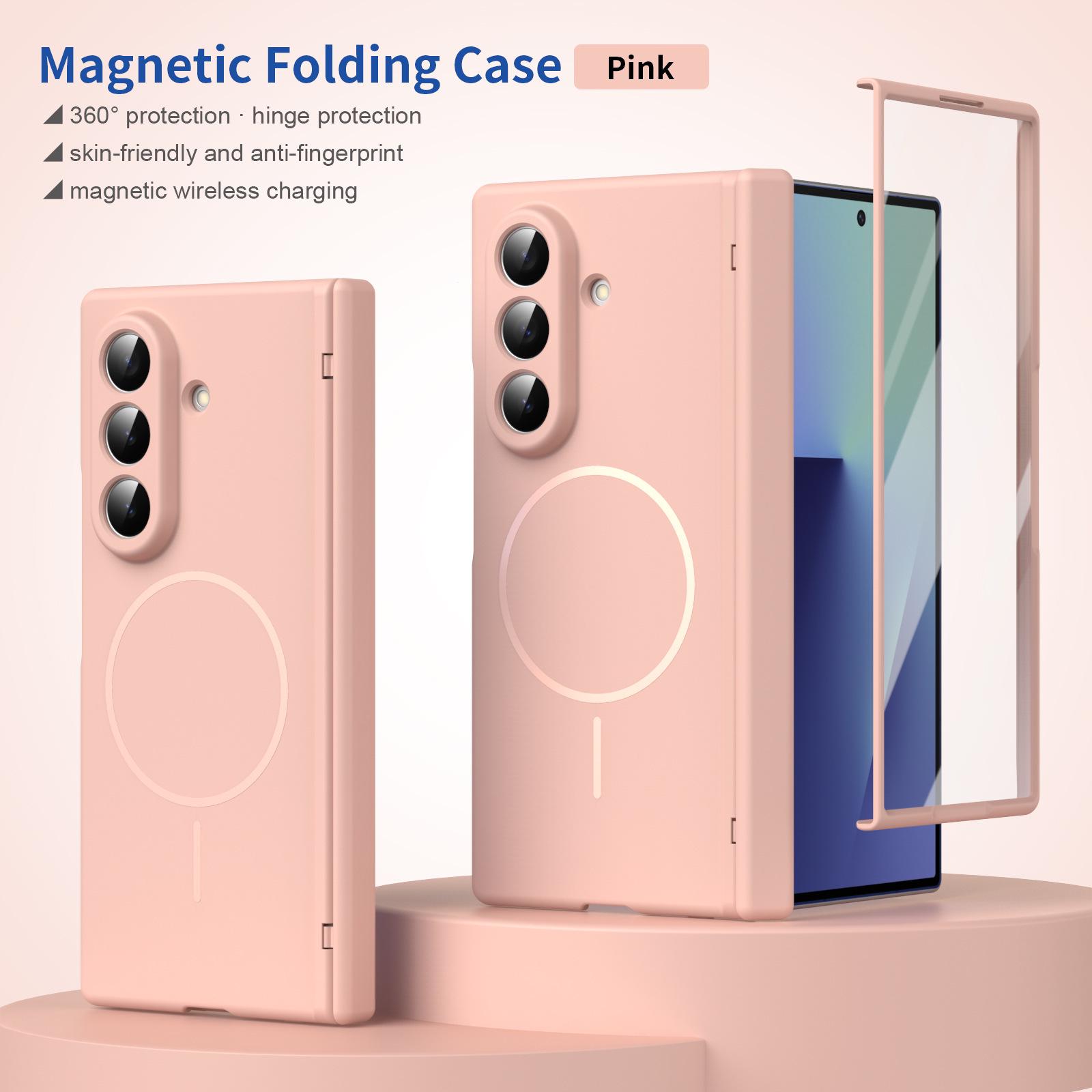 

Магнитный беспроводной зарядный чехол Samsung Z Fold Series с полным покрытием и пленкой для шарнира. Совместимо с Fold7/6/5/4/3. Samsung Z Fold3