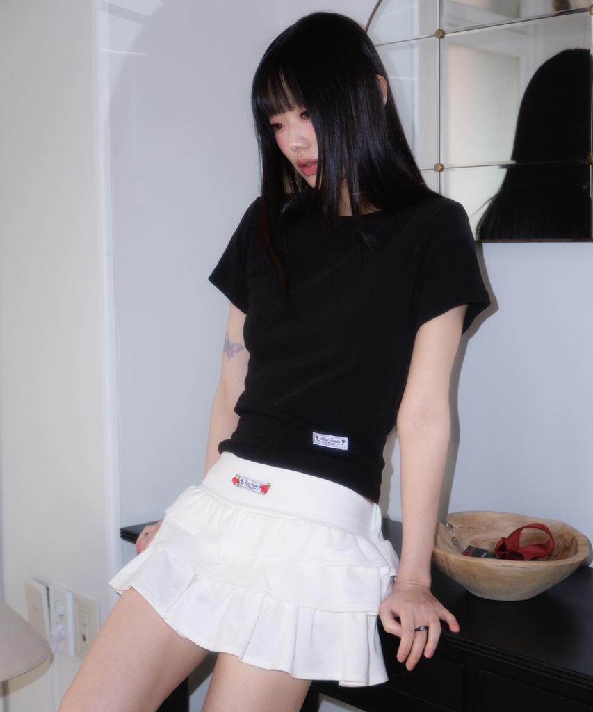 Rose Franz Rose Cancan Mini Skirt [White]