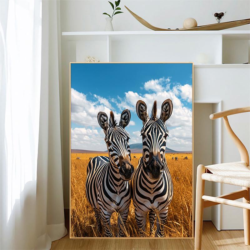 5d DIY Diamond Painting Cross Stitch Animal Zebra Diamond Embroidery Mosaic Full Round Drill Home Decor Arts