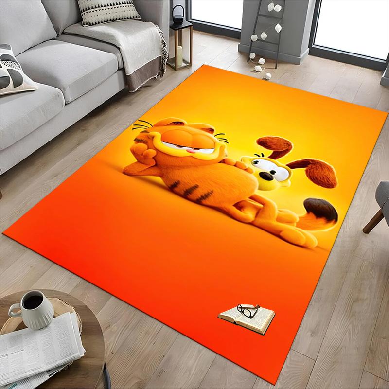 Garfield Puss Boots Carpet For Playroom Bedroom Living Room Sofa Home Decorkids Game Area Rug Nonslip Floor Mat