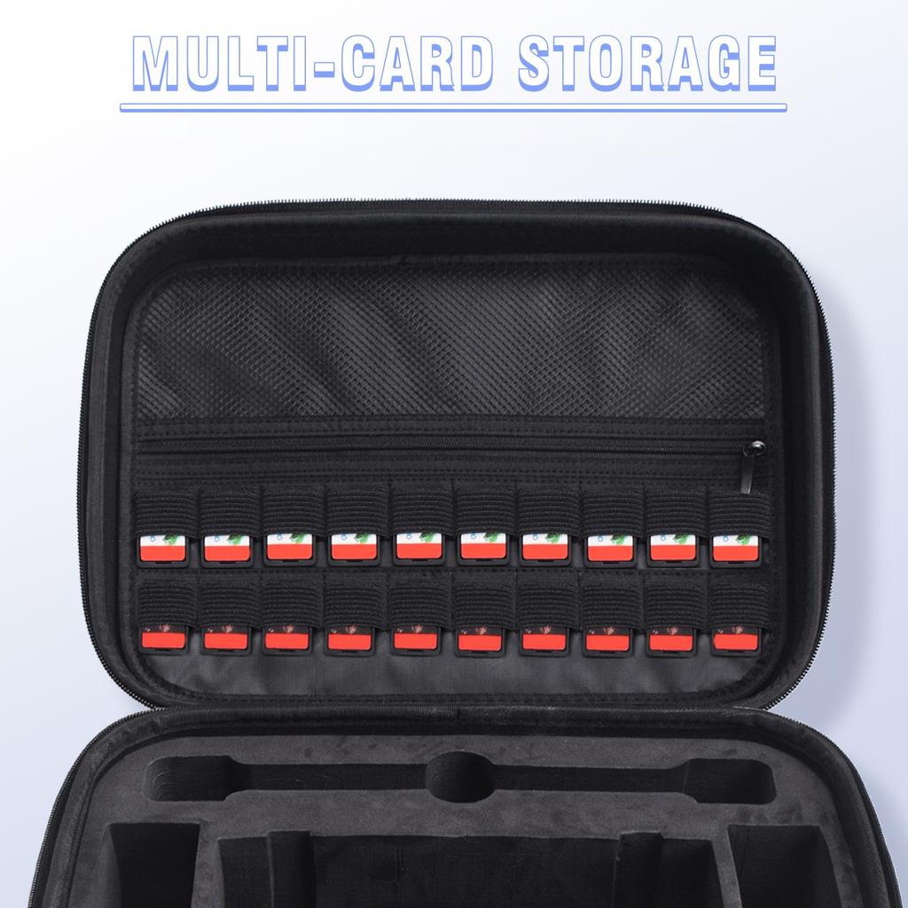 Multifunctional Shockproof Carrying Case with Game Card Slot for NS2 Internal Soft Lining Protections Black