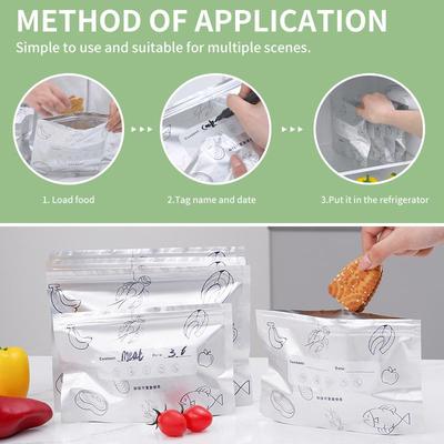 10Pcs Aluminum Foil Fresh-Keeping Bags Reusable Self Seal Packaging Bag Thickened Avoid Light Food Storage Bag Fruit