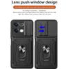 For Oppo Reno13 5G (Global) Case PC+TPU Kickstand Phone Back Cover with Camera Slider