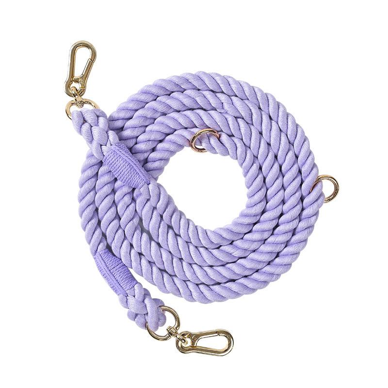 Dog Leash Handmade Braided Rope, 250cm Strong Cotton Rope Dog Leashes Heavy Duty Leash for Small Medium Large Dog Walks Training