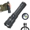 680000LM Portable Strong Light LED Flashlight Rechargeable Powerful Tactical Flashlights Zoomable Torch Outdoor Camping Fishing