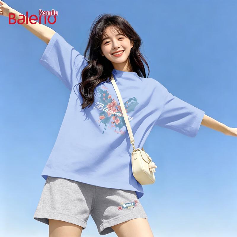 Baleno Women s Summer Casual Short Sleeve & Shorts Set L
