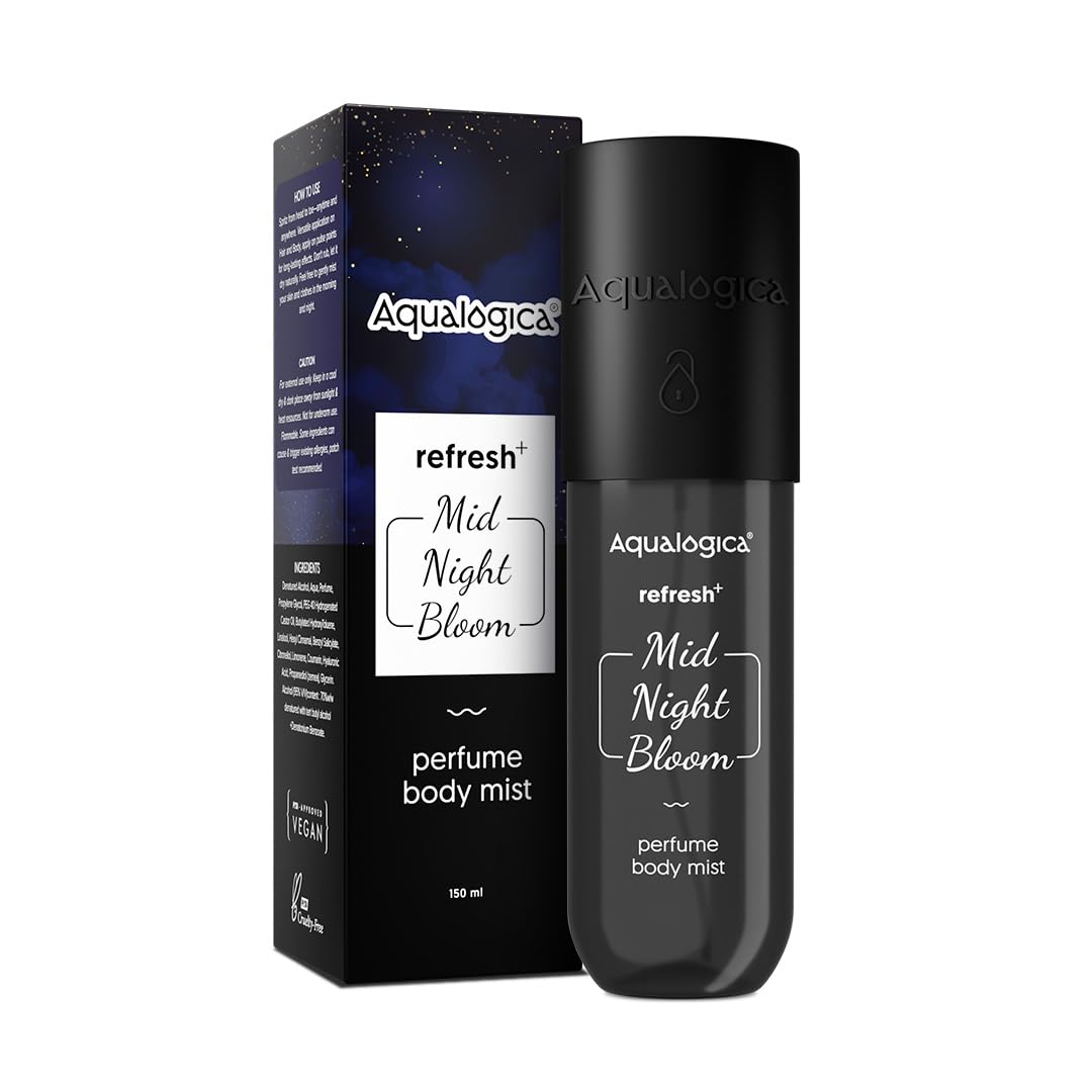 

Aqualogica Refresh+ Mid Night Bloom Perfume Body Mist - 150 ml | | For Men & Women | 150 ML