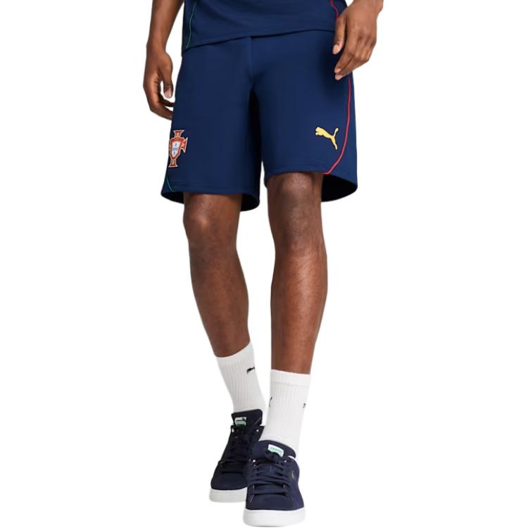 Puma Logo Badge Elastic Waist Mid Rise Casual Shorts Men Shorts Blue 779560-17