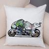 Cartoon Sport Motorcycle Cushion Cover Super Soft Short Plush Mobile Bike Pillow Covers Pillow Case For Sofa Home Car Pillowcase