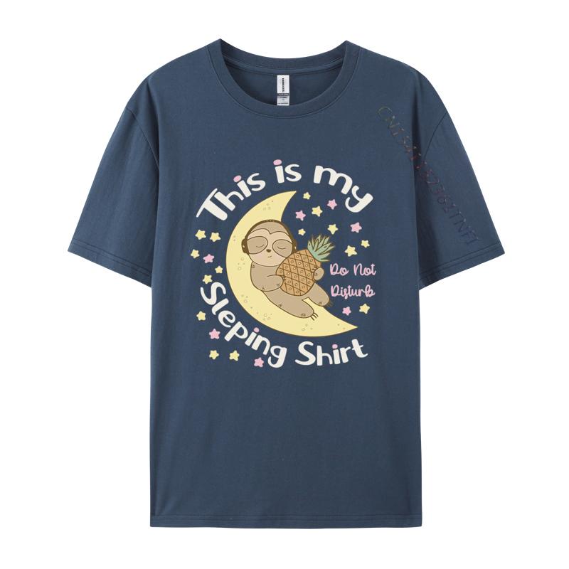 This Is My Sleeping Sleepy Sloth Moon T Shirts Men Harajuku T Shirt Cotton Oversized Unique Tees Tops Fast Shipping