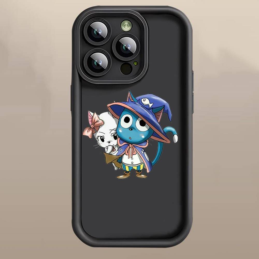 D-44 Fairy Tail Cat  Case for iPhone 15 14 13 12 8 Plus Samsung S24 S23 Ultra A04S A05S Huawei P40 P50 P60 Nova 11 Pro Max OPPO A17K Reno 10