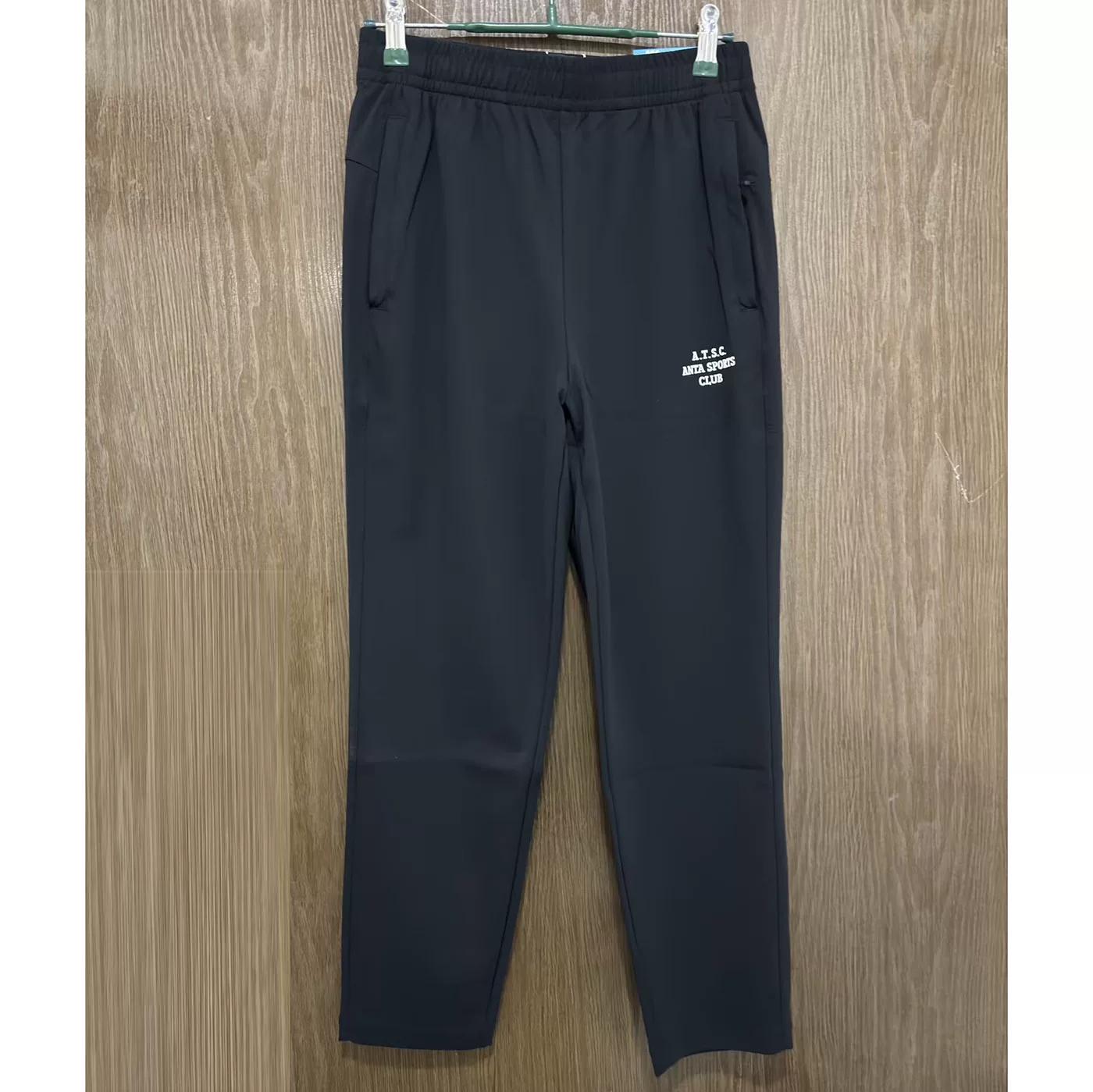 Anta Genuine Summer Knitted Breathable Quick-Dry Pants Versatile Fitness Running Men s Sports Nine-Point Pants 152428324-1 Basic Black Pants / S165 чёрный