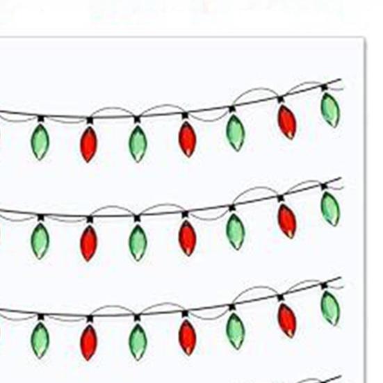 Christmas Lights Stickers for Crafts 3D Gem Border Dimensional Sticker Christmas Light