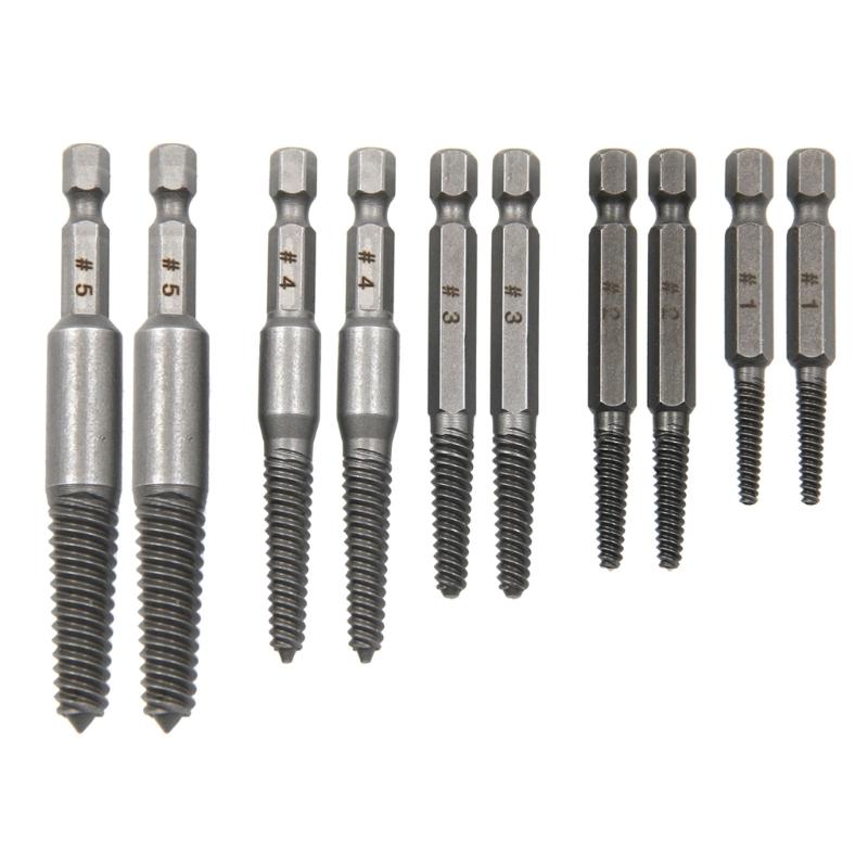 10Pcs Professional Screw Extractor Set Rusty Bolt & Stripped Screw Remover Tool Set for Men,Gift for DIY Enthusiasts