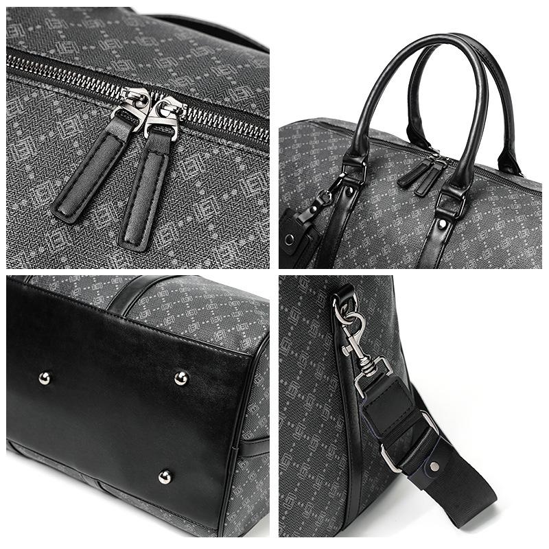 Travel Bags For Men And Women Large Capacity Tide Short Business Trip Travel Korean Version Plaid Handbag Shoulder Bag Tide
