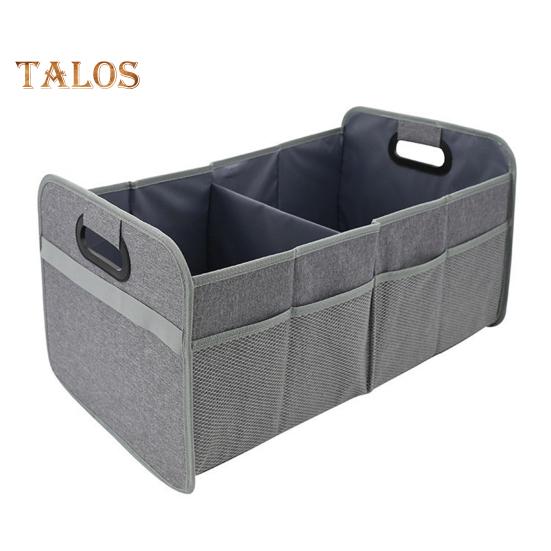 

Органайзер для багажника, вместительный, многосекционный, водонепроницаемый, автомобильный органайзер, ящик для хранения с ручками и пряжками серый