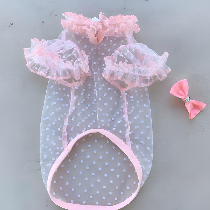 

Summer Dog Costume Cat Puppy Small Dog Clothes Hair Clips Yorkie Pomeranian Shih Tzu Maltese Poodle Bichon Schnauzer Clothing XS（old） розовый
