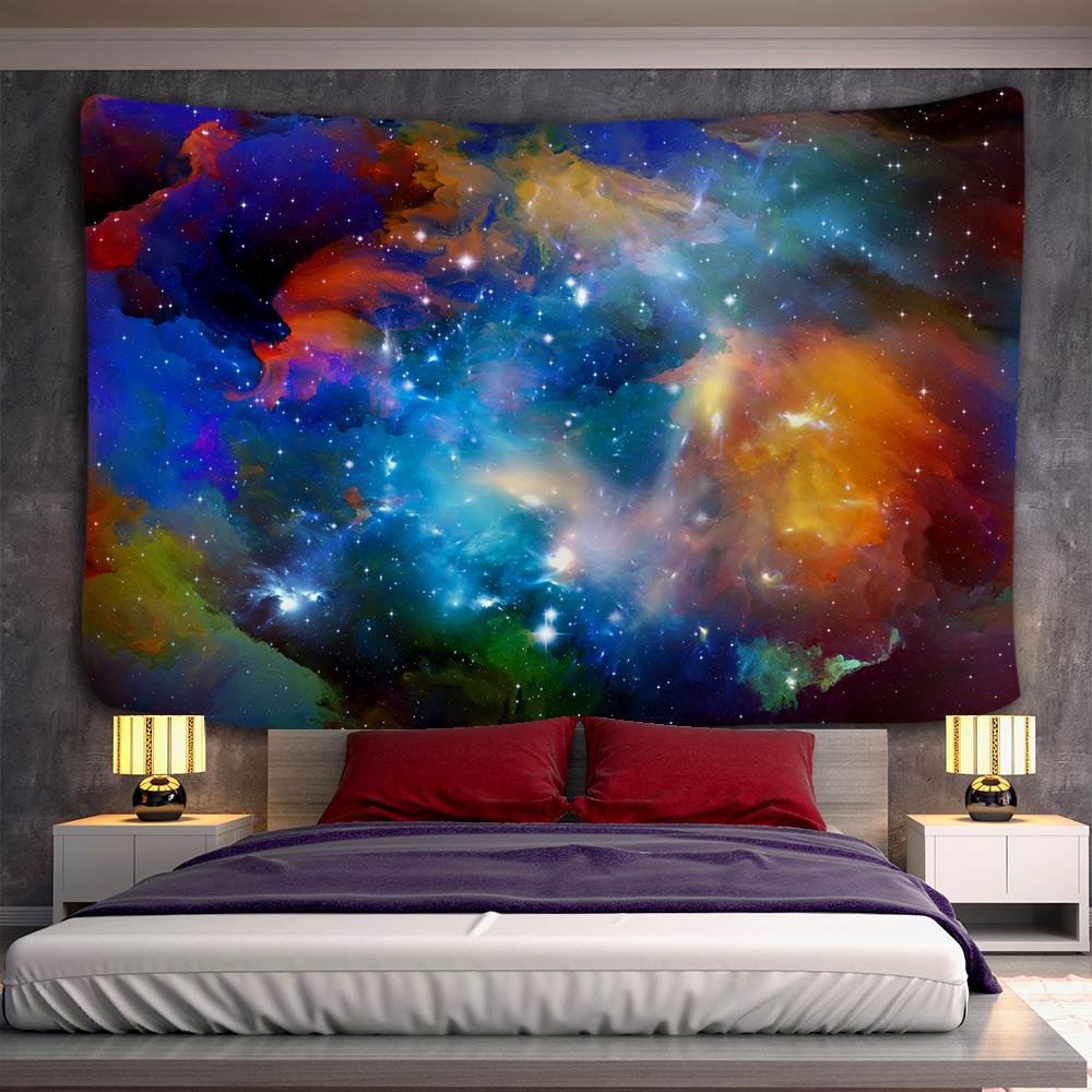 Solar System Planets Pattern Home Decor Wall Tapestry Blanket Galaxy Wall Tapestry for Bedroom Decor