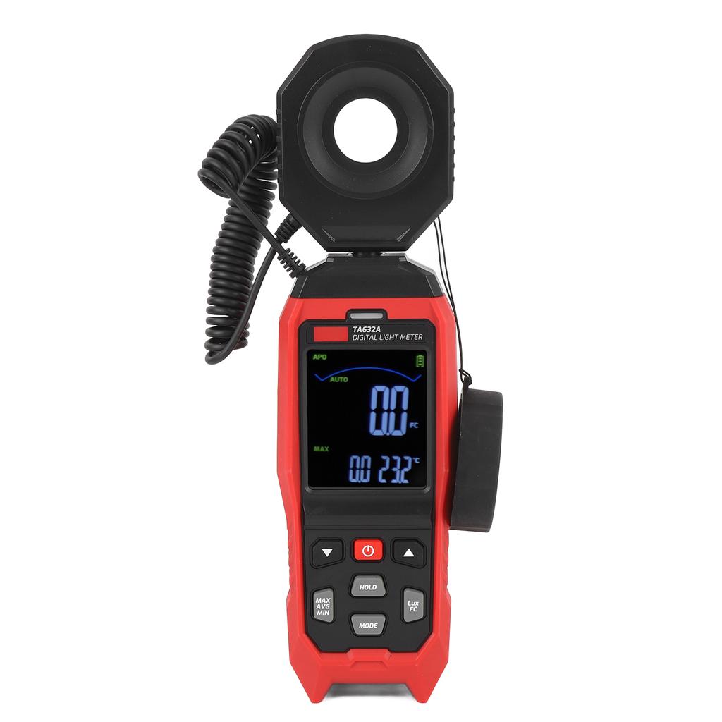 Digital Light Meter 200000 Range Detachable 360 Degree Rotatable Probe Sound and Light Prompt