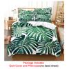 Quilt Duvet Cover Bedding Set Pillowcase Linens Green Plant 3D Queen King Size Double Bed Full Single 220x240 200x200 Bedroom