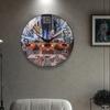 Style Silent Cartoon Clock Personality Creative Wall Clock Artist Bedroom Clock Sunrise Impression