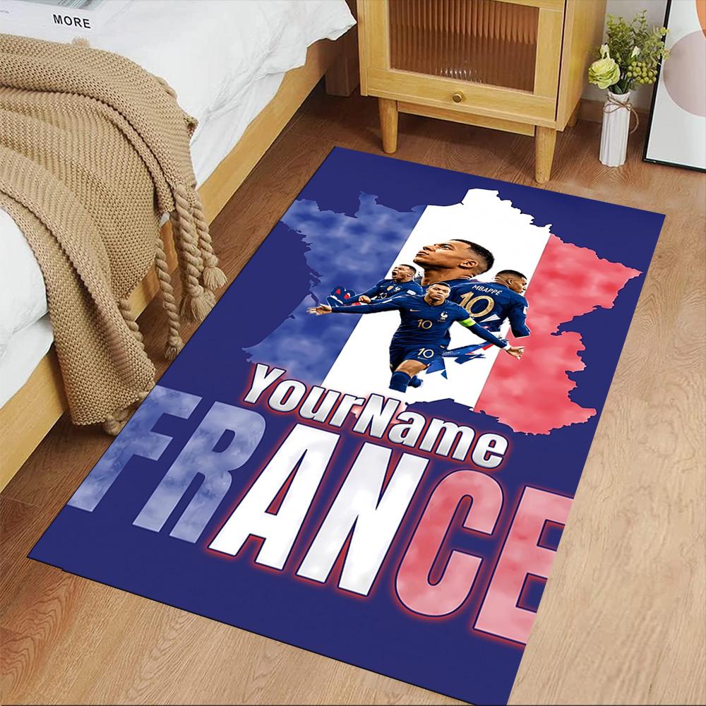 Mbappe Personalized Name Carpet Design for Study Room Foyer Entryway Kitchen Anti-slip Rug Decorate Offices