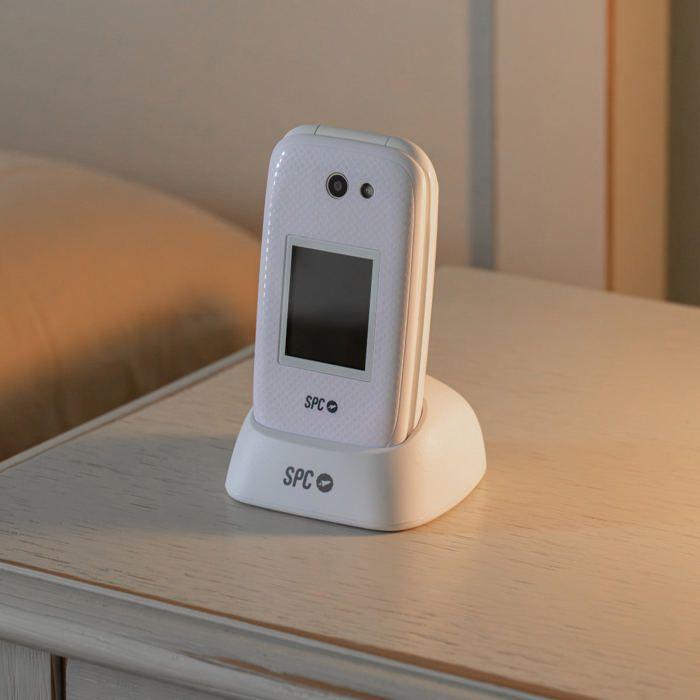 SPC HARMONY 2 - Mobilní telefon pro seniory s extra velkými tlačítky, 4G, SOS tlačítkem a Hlasitostí. 104dB, Bílý