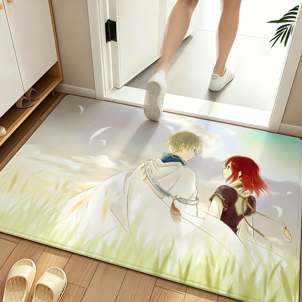 Anime A-Akagami Floor Mat Soft Flannel Floor Mat Suitable for Entryways, Living Rooms, Bedrooms, and Bathrooms
