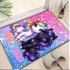 1PC Custom Name Unicorn Friendship Sparkle Artwork Theme Floor Mat Ideal for Living Room, Game Rooms, Office, Bedroom,Floor Mat Playful Design